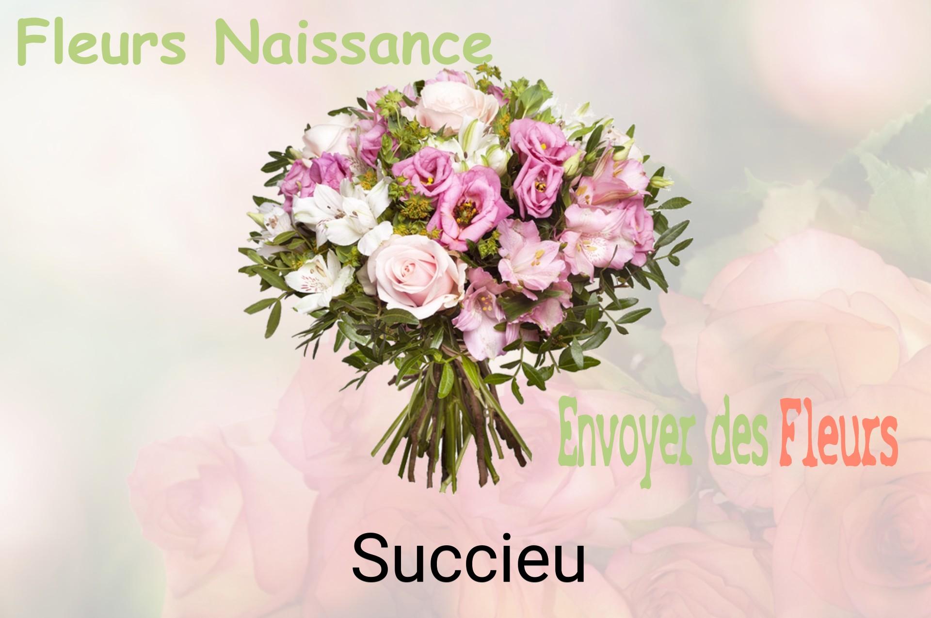 Bouquet de fleurs de naissance livré à Succieu